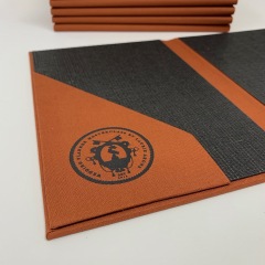 Invitation Pocket Folder with Custom Shaped with Black Foil Stamping