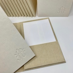 Invitation Pocket Folders with Blind Deboss on Cover