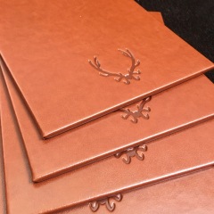 Faux Leather Invitation Panel with Blind Deboss
