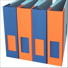 Multi Colored  Invitation Display Binders with Insets on Cover and Spine