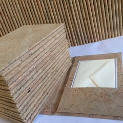 Invitation Pocket Folders Covered in Cork Paper