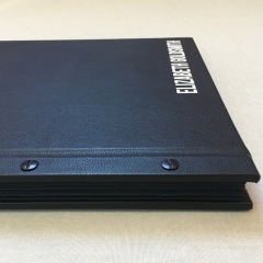 Exposed Screw Post Portfolio Covered in BTL Smooth Black with White Foil Stamping