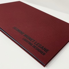 Burgundy Portfolio with Black Foil Stamping