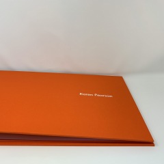 Orange Portfolio with White Foil Stamping