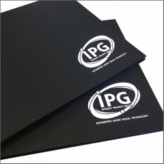 Black Portfolio with White Screen Printing