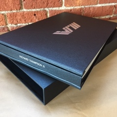 Metallic Steel Portfolio with Matte Silver Foil Stamping and Slipcase