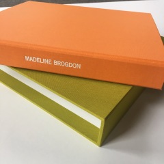 Coffee Table Style Portfolio Covered in Orange with an Olive Slipcase