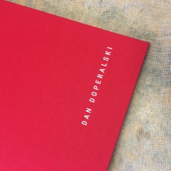 Red Portfolio with White Foil Stamping