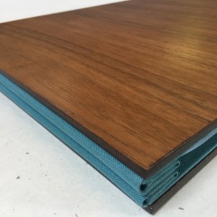 Walnut  Portfolio with Smokey Blue Liners