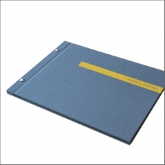 Slate Portfolio with Yellow Inlay and Grey Foil Stamping