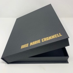 Clamshell Box Covered in Metallic Lava with Gold Foil Stamping