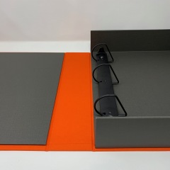 Ring Binder Box Covered in Bright Orange