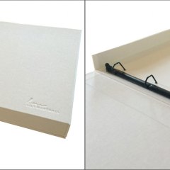 Ring Binder Box Covered in Ivory